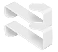 Ciieeo Ganci a Z in Plastica per Sedile Wc, 2 Pezzi, Facile Installazione senza Foratura, per Bagno e Cucina