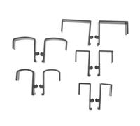 Ciieeo Ganci per Cestini da Comodino in Plastico Nero 5 Paia Larghezza Variabile da 2,1 a 6,1cm per Organizzazione Versatile in Camera da Letto o Dormitorio