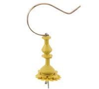 Ciieeo Ganci per Gabbia per Uccelli in Plastica e Ferro, Gialli | Piccoli Ganci Decorativi, Facili da Installare, per Mangiatoia e Voliera, Giardino e Balcone