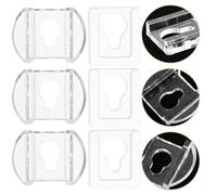 Ciieeo Ganci per Quadri ad Incastro in Acrilico Trasparente 8 Pezzi Supporto per Cornici e Specchi Foro a Buco della Serratura Kit per Appendere Album Fotografici e Mensole Resistente