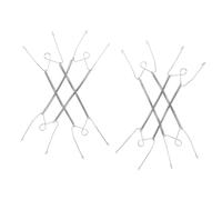 Ciieeo Gancio a Molla Invisibile Facile Installazione e Supporto Robusto a Forma di W 4 Pezzi in Acciaio Inossidabile Argento per Piatti da Portata e Decorazioni , per Bagno e Pareti