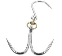 Ciieeo Gancio per Carne Doppio in Acciaio Resistente per Appendere Salsicce, Pollame e Pancetta, Gancio da Macellaio per Uso Domestico e Professionale, Utensile per Lavorazione Carne