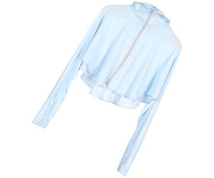 Ciieeo Giacca con Protezione Solare Bianca da Donna con Cappuccio e Cerniera, Mantello Leggero Traspirante Anti-UV per Ciclismo, attività all’Aperto e Spiaggia, Abbigliamento Protettivo