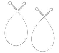 Ciieeo Kit 2 Pezzi Ganci per Poster in Acciaio Inox con Cavo di Sospensione Resistente per Soffitti e Pareti, Fil di Sospensione Regolabile per Cartelloni Pubblicitari e Decorazioni