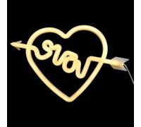 Ciieeo Lampada al Neon LED a Forma di Cuore Insegna Luminosa Decorativa Luce Calda per Camera da Letto e Bar Luce di Scena Sicura e Durevole per Uso Notturno