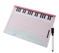Ciieeo Lavagna Cancellabile per Esercizi Musicali Cinque Linee, Scrivibile e Riutilizzabile in Cartone Liscio senza Sbavature, per Pratica Musicale a Casa
