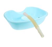 Ciieeo Lavatesta Portatile in Plastica Tubo di Scarico, Ciotola per Shampoo Ergonomica per Anziani e Disabili, Lavabo per Chioma da Letto per Uso Domestico e Infermieristico