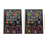 Ciieeo Libri da Grattare per Ragazzo 2 Pezzi Fogli di Carta Artigianale per Attività di Graffiti e Disegno Fai da Te per Ragazzo Ragazza