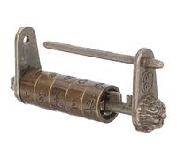 Ciieeo Lucchetto a Combinazione Antico in Lega di Zinco Vintage Incisioni Cinesi Lucchetto Retrò per Portagioie e Scatole di Legno Decorazione Casa Stile Cinese Resistente e Pratico