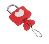 Ciieeo Lucchetto a Forma di Cuore Rosso Piccolo con Chiave a Cuore, Mini Lucchetto Dell’amore Resistente in Metallo per Anniversari, Viaggi e Portachiavi di Coppia, Sicurezza per Valigie