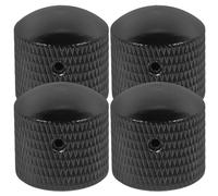 Ciieeo Manopole del Volume per Chitarra Elettrica e Basso Set da 4 Pezzi in Metallo Nero Interruttore Manopole Potenziometro Resistenti e Anticorrosive Accessori per Controllo Volume