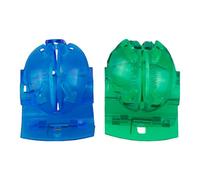 Ciieeo Marcatori da Golf 2 Pezzi Strumento di Allineamento e Scanalatura Segnapunti per Palline da Golf per Valutazione Swing Verde e Blu