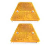 Ciieeo Marcatori Riflettenti per Vialetti e Autostrade 2 Pezzi Trapezoidali Doppio Lato Staffa Doppia Indicatori Sicurezza Stradale Bifacciali