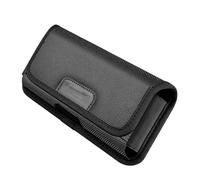 Ciieeo Marsupio da Viaggio in Nylon Nero Design Verticale e Scomparti per Carte, Borsetta Porta Cellulare per Smartphone da 4.7-6.1 Pollici per Sport e Attività Outdoor