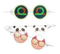 Ciieeo Maschere gli Occhi in Pvc 3 Pezzi Effetto Rinfrescante per Bambini, Comode senza Segni, per Viaggi e Alberghi Colori Assortiti Stile Casuale