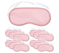 Ciieeo Maschere gli Occhi Monouso in Finta Seta 20 Pezzi Maschera gli Occhi da Donna Doppio Elastico Leggera e Comoda per Dormire per Viaggi Hotel e Treni Sfusa Rosa