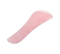 Ciieeo Massaggiatore Viso Gua Sha in Cristallo Composito Rosa Bordi Lisci, Forma a S, 1 Pezzo, per Idratare e Modellare la Pelle Femminile