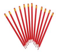 Ciieeo Matite Colorate Cancellabili 12 Pezzi con Gomma senza Lattice, Matite Esagonali Pre-temperate Rosse per Disegno, Schizzi Paesaggistici e Correzione Documenti, per Ufficio e Scuola