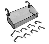 Ciieeo Mensola Portaoggetti da Appendere in Metallo Nero Organizzatore per e Ufficio Resistente e Facile da Installare per Camera Dormitorio e Camerette