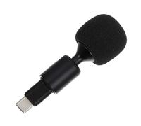 Ciieeo Microfono Usb-c per Live Streaming Collo Flessibile Nero | Capsula Omnidirezionale, Riduce Soffi e Pop, per Telefoni e Laptop Usb-c, 1 Pezzo