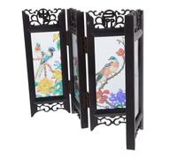 Ciieeo Mini Schermo Decorativo da Tavolo in Stile Cinese Antico Divisorio Compatto per Ufficio e Casa Ornamento Versatile per Amanti della Cultura Tradizionale