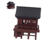 Ciieeo Miniatura Padiglione Cinese Decorazione per Micro Paesaggio con Design Vintage Scultura in Miniatura Scrivania e Scaffale