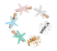 Ciieeo Mollette per Chioma a Forma di Stella Marina e Conchiglia in Lega, 6 Pezzi, Comode da Indossare e Facili da Portare, Accessori Eleganti la Vita Quotidiana e Natale