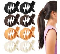 Ciieeo Mollette per Chioma da Donna 8 Pezzi Piccole Clip ad Artiglio per Coda di Cavallo Alta, Accessori per Chioma Presa Forte e Bordi Lisci, Set Multi Colore per Stili Raccolti