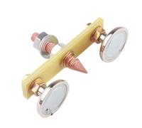 Ciieeo Morsetto per Saldatura Forte Accoppiamento Magnetico con Doppia Estremità e Cavo Terminale Giallo Strumento Professionale per Saldatura Elettrica e Riparazione Carrozzeria