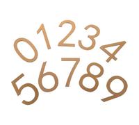 Ciieeo Numeri Civici Adesivi in Acrilico Dorato 3d, Set da 10 Pezzi 7x4,6 Cm, Targhe Numeri Porta per Casa, Ufficio, Hotel e Cassetta Postale, Facile Applicazione e Alta Visibilità