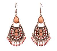 Ciieeo Orecchini da Donna Pendenti Bohémien Gemma Occhio di Gatto e Frange Metalliche Gioielli per le Orecchie da Festa e Uso Quotidiano Accessorio Moda per Ragazze e Signore