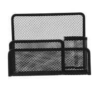 Ciieeo Organizer da Scrivania Multifunzionale in Rete di Ferro Nero, Portadocumenti Verticale e Portariviste Compatto per Ufficio e Studio, Porta Lettere e Raccoglitore per Scrivania