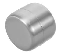 Ciieeo Organizer per Pillole Rotondo Compatto in Acciaio Inox Argento