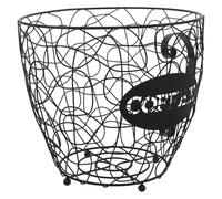 Ciieeo Organizzatore da Cucina Porta Capsule di Caffè in Metallo Nero a Forma di Tazza, Cestello Compatto per Cialde Espresso, Supporto Aperto per Postazione Caffè e Piano di Lavoro