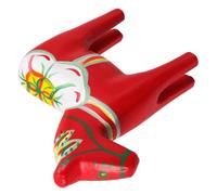 Ciieeo Ornamenti Originali Per in Legno Arredamento Per La Casa Tradizionale Statue Di Cavallo Statua Di Cavallo Scolpita a Mano Piccola Statua Figurine Di Rosso Di Legno