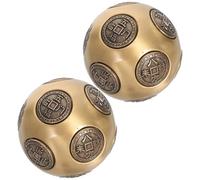 Ciieeo Palla da Esercizio in Ottone 12 Lati 5 CM - Attrezzo per Rafforzamento Presa e Dita Palla Antistress Mani Portatile per Allenamento Riabilitativo e Fitness a Casa o in Viaggio