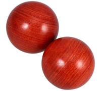 Ciieeo Palle da Meditazione Baoding 2 Pezzi in Legno Naturale per Esercizi Manuali e Massaggio delle Mani per Pilates e Benessere
