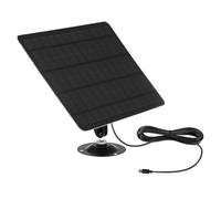 Ciieeo Pannello Solare Esterno Monocristallino 20w Staffe a Parete 360°, Caricabatterie Solare USB Compatibile per Telecamere di Sicurezza e Dispositivi a Basso Consumo