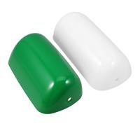 Ciieeo Paralume da Tavolo in Plastica 2 Pezzi Verde e Bianco Stile Vintage per Lampada da Comodino e Lampada da Scrivania Sostituzione Paralume per Ambienti Casa e Ufficio