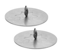 Ciieeo Paralume per Coperchio di Candela in Acciaio Inossidabile 2 Pezzi Forma Stella Accessori per Barattoli di Candele Spegnicandele Antivento per Uso Fattoria