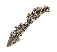 Ciieeo Pestello Vajra in Ottone Antico per Buddismo Decorazione Spirituale Oggetto Ritualistico per Meditazione e Pestello a Quattro Fili
