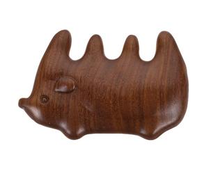 Ciieeo Pettine da Massaggio per Districare e Massaggio del Cuoio Capelluto Chioma in Legno a Forma di Riccio Denti Lisci Portatile come Regalo la Giornata della Mamma