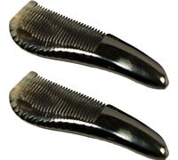 Ciieeo Pettine in Corno di Bue 13-14 Cm Set da 2 Pezzi per Massaggio Cuoio Capelluto Antistatico, Pettine Portatile per Chioma Lunghi e Ricci, Strumento Naturale per Cura Colore Casuale