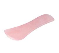 Ciieeo Piastra Massaggiante Viso in Pietra Naturale Rosa a Forma di S, Strumento Gua Sha per Massaggio Facciale, Compatta e Liscia per Cura Pelle Idratante e Rilassante, per Spa e Uso