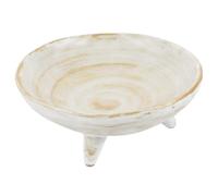 Ciieeo Piatto Design Rotondo Leggero e Facile da Conservare Bianco in Terracotta Grezza per Condimento Tre Piedi per Cucina e Ristoranti Giapponesi