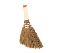 Ciieeo Piccola scopa intrecciata a mano in paglia intrecciata a mano, setole morbide, efficace rimozione della polvere per la pulizia della casa, spazzola leggera per letti, pavimenti, mobili in