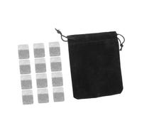 Ciieeo Pietre Refrigeranti per Whisky in Marmo 12 Pezzi Cubetti di Ghiaccio Riutilizzabili Non Diluibili Sacchetto in Velluto per Raffreddamento Rapido Bevande e Vino Uso Domestico e