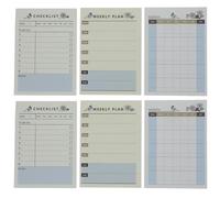 Ciieeo Planner Portatile 6 Pezzi Non Datato Blocco Note Giornaliero e Settimanale, Blocchi Note per Programmare Planner Staccabile, Fogli Strappabili per Studenti e Uso Ufficio