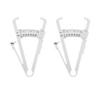 Ciieeo Plicometro per Grasso Corporeo 2 Pezzi Righello Bianco in Cm e Pollici, Misuratore Portatile per Uomini, Donne, Strumento di Misurazione a Nastro per Analisi della Composizione