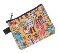Ciieeo Pochette Porta Assorbenti Igienici in Poliestere Giallo Multiuso e Pratica Grande Capacità, per Viaggio e Uso Quotidiano Femminile